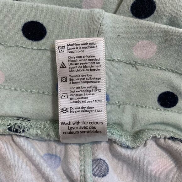 George Peached Jersey Jogger Turquoise Polka Dot Pyjama Size Medium - Picture 5 of 5